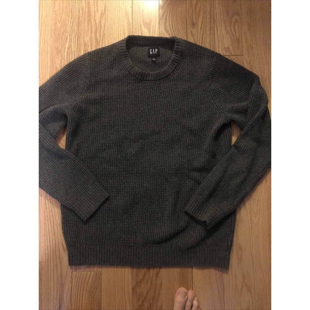 Vintage Gap Gray Small Pullover Sweater Cotton Nylon Size Small